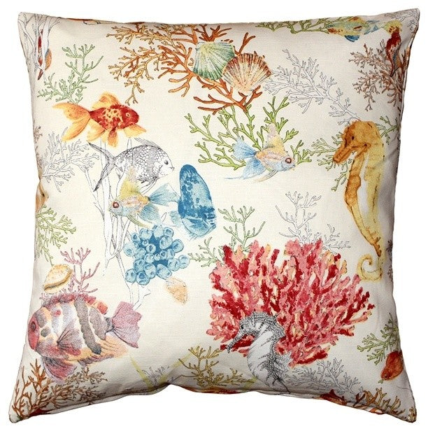 Pillow Decor - Coral Reef Fish Throw Pillow 20X20