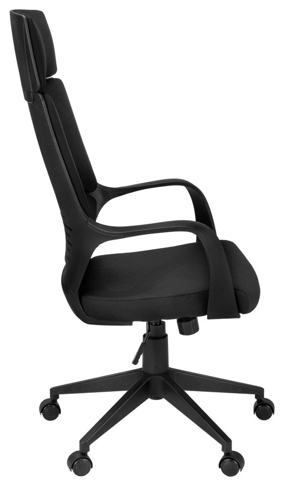 Office Chair Swivel Ergonomic Armrests Computer Desk Work Metal Black