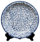 Blue and White Bamboo Leaf Style Porcelain Plate 18"