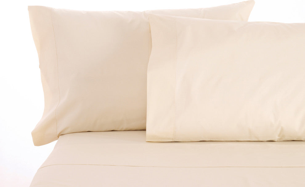 Sleep & Beyond Organic Cotton Sheet Set, Queen, Up to 18", Ivory