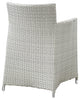 Modern Urban Contemporary Outdoor Patio Armchair, Gray White Plastic