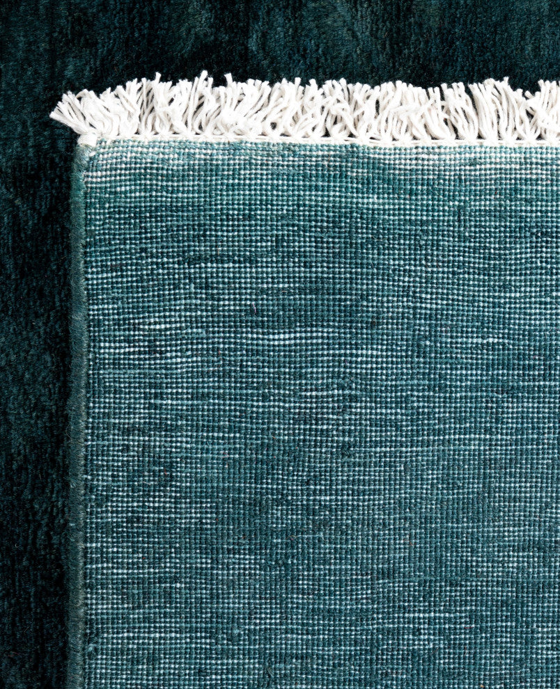 Overdyed One-of-a-Kind Hand-Knotted Area Rug Green, 3' 3" x 5' 2"