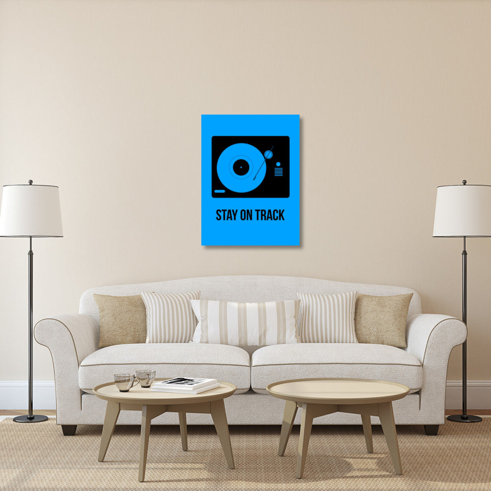 "Stay On Track Blue" Poster Fine Art Print