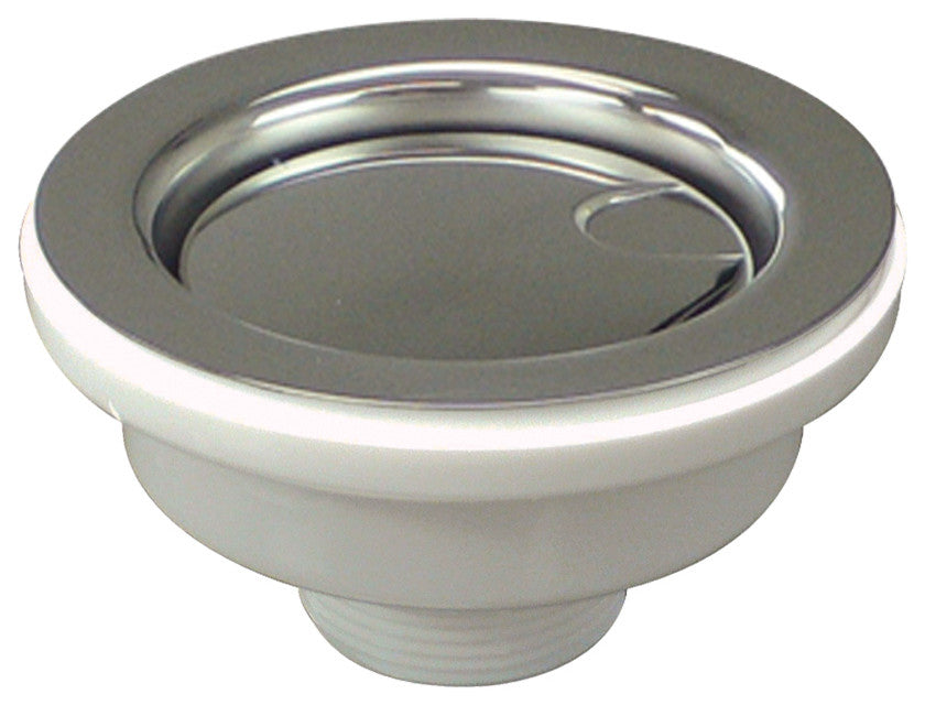 Transolid 3.5-in Covered Flip-Top Sink Strainer in Polished Stainless