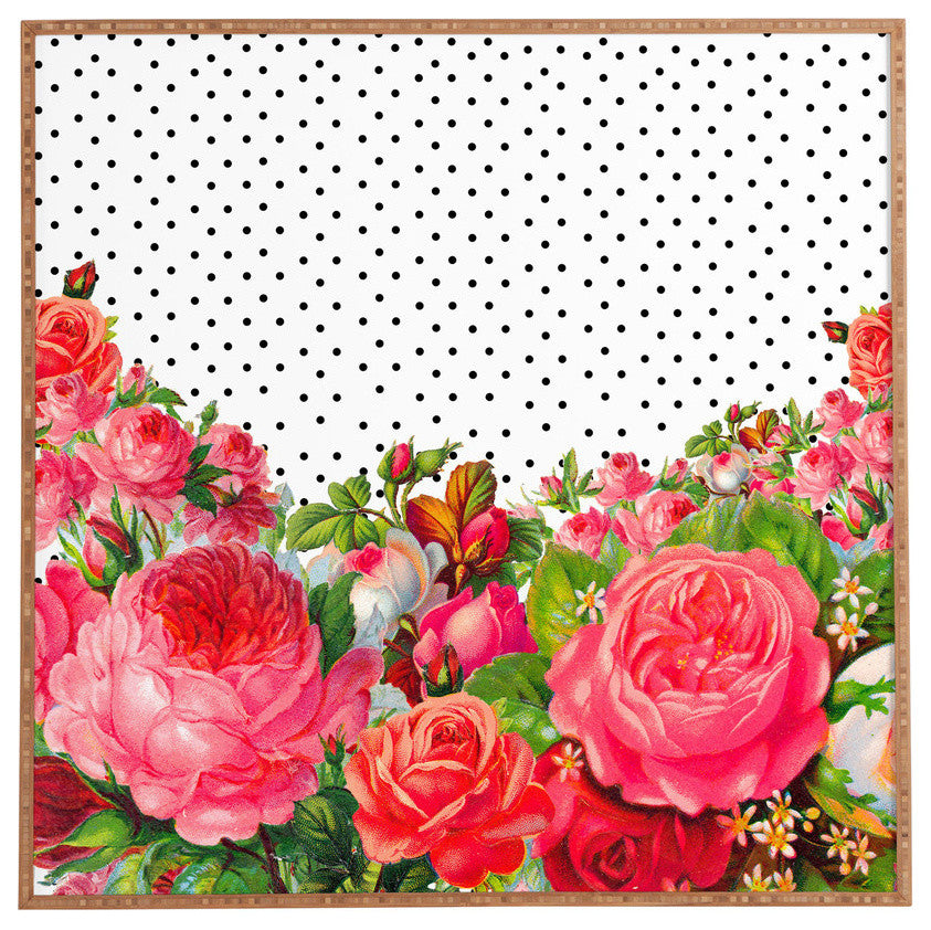 Deny Designs Allyson Johnson Bold Floral And Dots Framed Wall Art