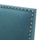 GDF Studio Talette Studded Sky Blue Fabric Club Chair, Dark Teal