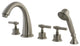 Kingston Brass Roman Tub Faucet With Hand Shower, Brushed Nickel