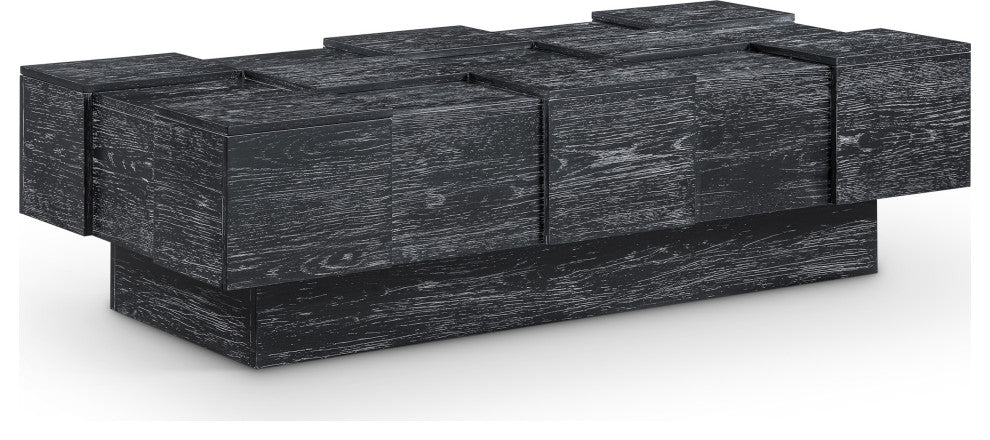 Anzio Oak Veneer Coffee Table, Black