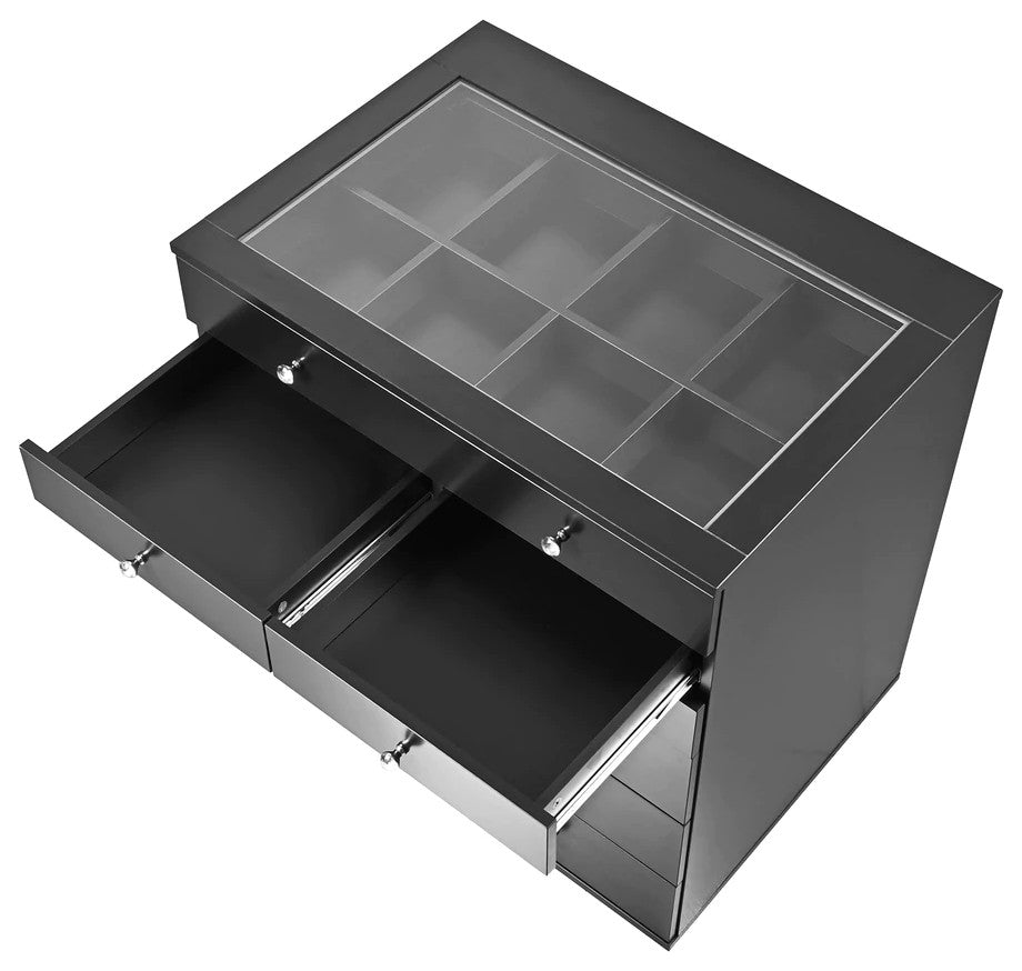 Slaystation Display Chest With Drawers, Pro Black