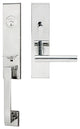Copenhagen Lever, Mortise Entry Handleset, LHR, Polished Stainless Steel