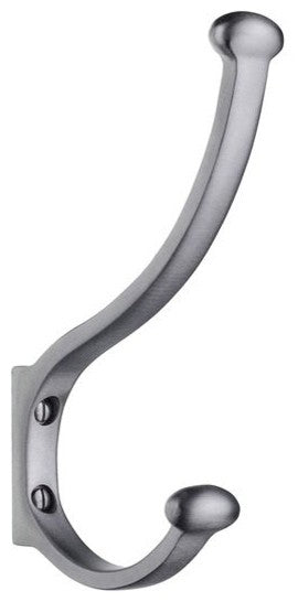 Decorative Hooks For The Home, Brushed Chrome