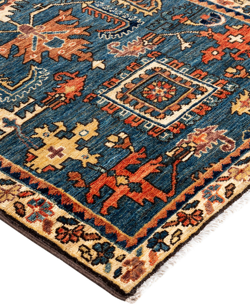 Serapi One-of-a-Kind Hand-Knotted Area Rug Light Blue, 2'6" x 9'5"