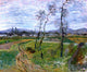 Claude Oscar Monet a Field at Gennevilliers Premium Canvas Print