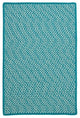 Outdoor Houndstooth Tweed OT57 Turquoise Indoor/Outdoor Area, Rectangular 4'x6'