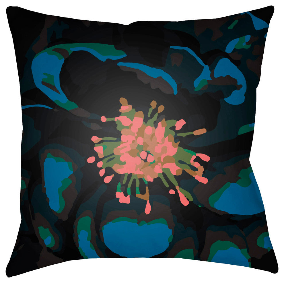 Abstract Floral, 18x18x4 Pillow