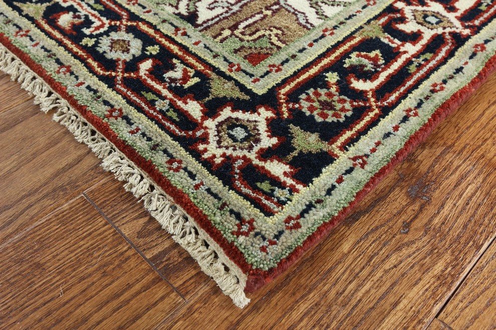 Heriz Oriental Rug, Red, 3'1"x5'3"