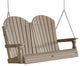 Poly Adirondack Porch Swing, Weatherwood, 4 Foot