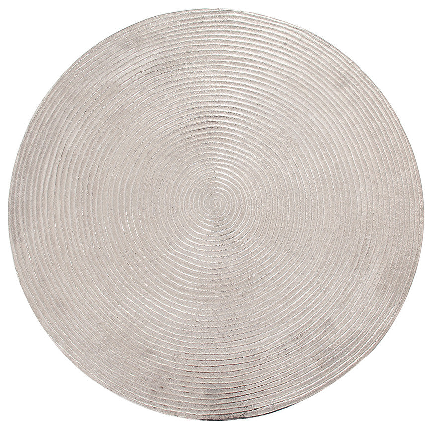 Howard Elliott Raw Silver Spiral Top Accent Table