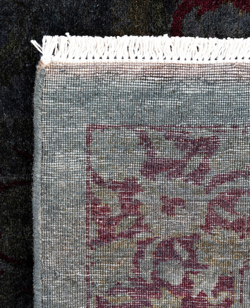 Overdyed One-of-a-Kind Hand-Knotted Area Rug Black, 3' 1" x 5' 3"