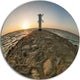 Lighthouse Windmill Stawa Mlyny, Seashore Round Wall Art, 36"