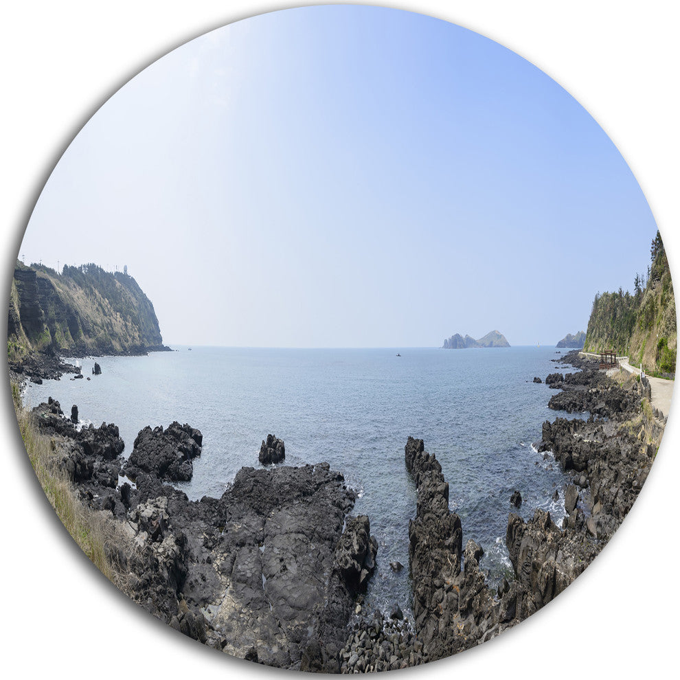 Landscape Of Olle Walking Path, Beach Round Wall Art, 11"