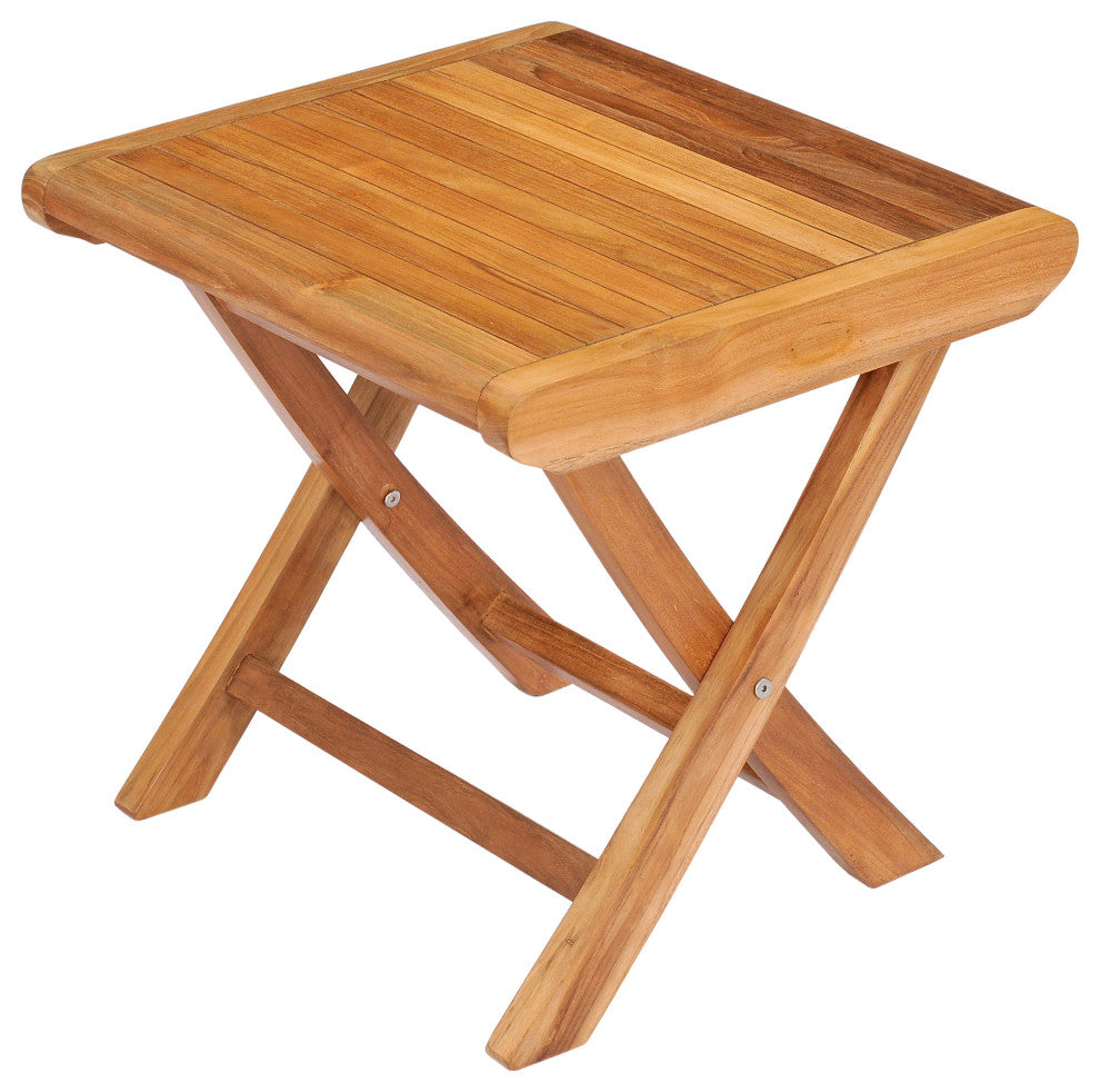 Teak Wood Miami Footstool / Side Table, Made From A-Grade Teak Wood