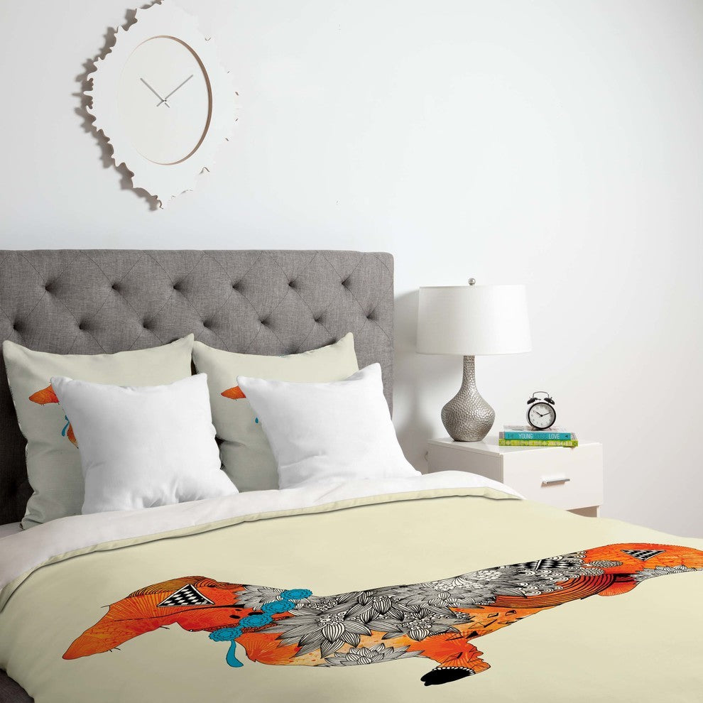Deny Designs Iveta Abolina Wiener Dog Duvet Cover - Lightweight