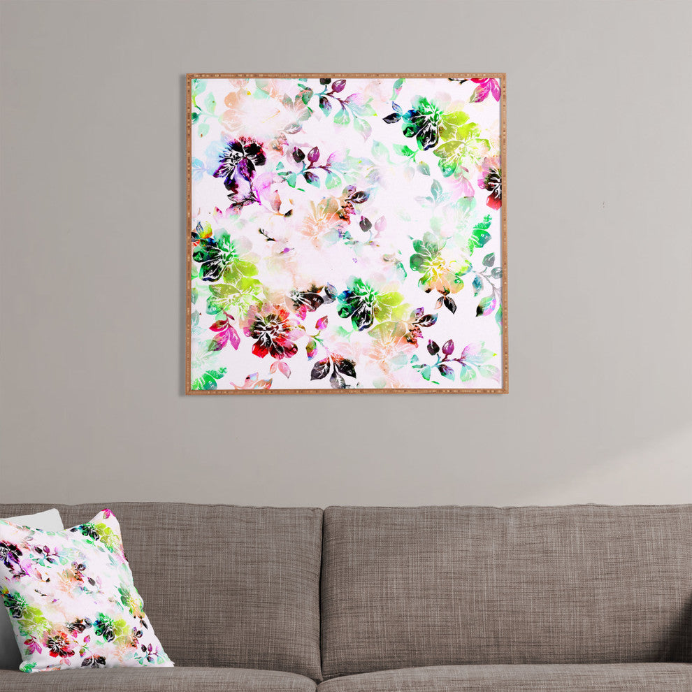 Deny Designs Cayenablanca Romantic Flowers Framed Wall Art