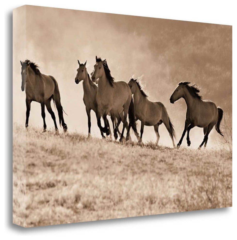 "Kicking Dust" By Lisa Dearing,Ready to Hang Giclee Print on Gallery Wrap Canvas