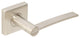 Horizon Lever, Half Passage, Right Hand, Satin Stainless Steel, 2-3/8" Backset