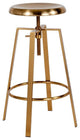 Flash Furniture Toledo Metal Adjustable Bar Stool in Gold