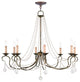 Pennington Chandelier, Hand-Applied Venetian Golden Bronze