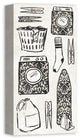 Laundry Essentials Sketch Canvas Wall Art, 10x20