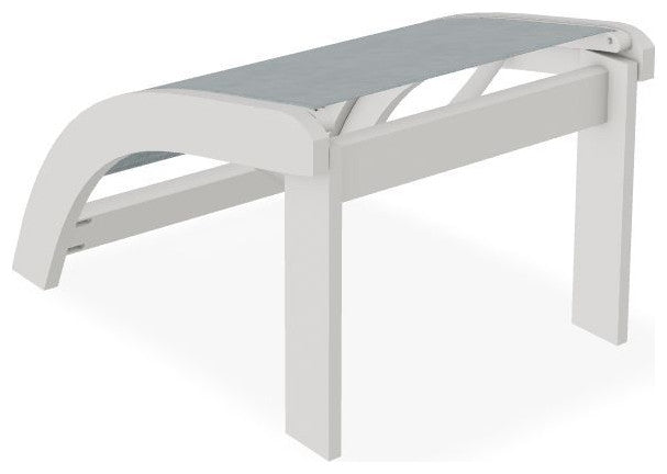 Adirondack Sling Outdoor Ottoman, Charm/Snow