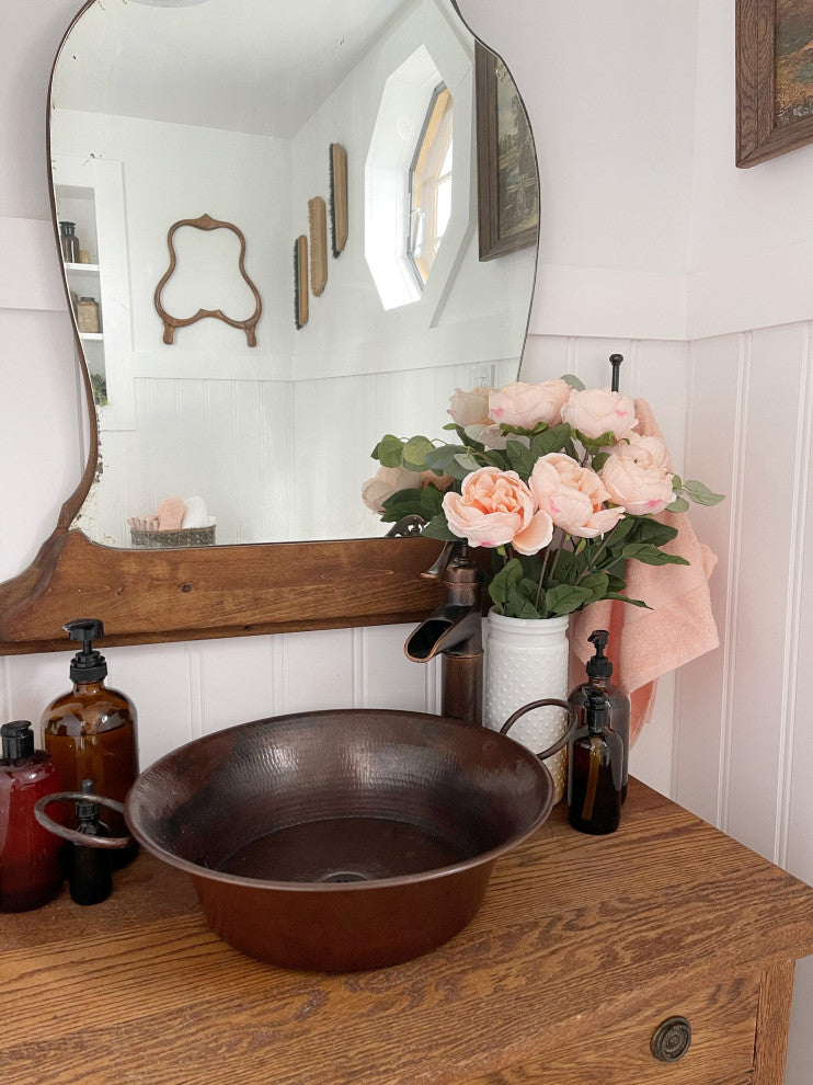 Copernicus 21" Vessel Bathroom Sink, Copper