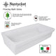 Nantucket Sinks Rectangular Italian Fireclay Vessel Sink, 35.5"