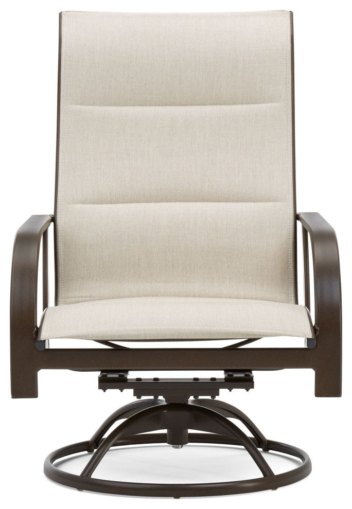 Key West Padded Sling Swivel Rocker Lounge Chair