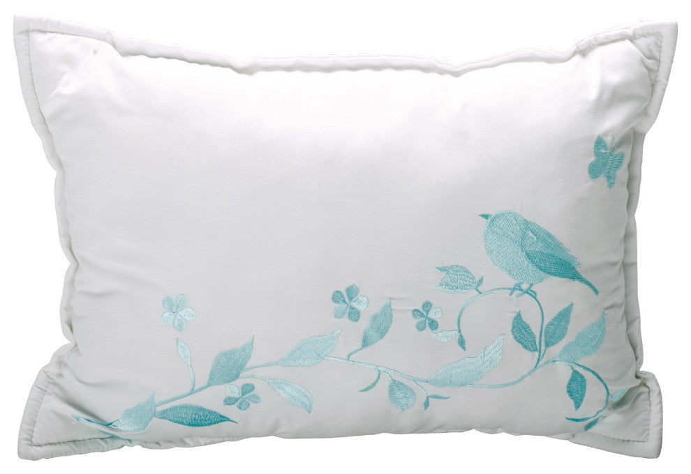 Birdsong 6-Piece Bed Spread Set, Green, Jumbo King / Cal King, 122"x106"