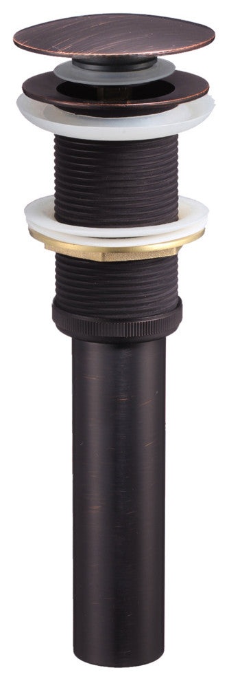 Solid Brass Vessel Sink Pop-Up Drain without Overflow, Oil Rubbed Bronze