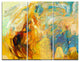 "Abstract Yellow Collage" Metal Wall Art, 3 Panels, 36"x28"