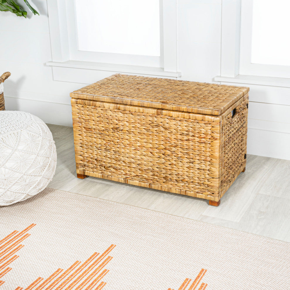 Anada Wicker Weave 30" Storage Trunk, Natural