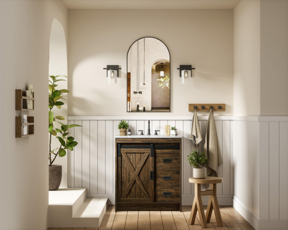 Home Living 30" Single Bathroom Vanity, Expresso