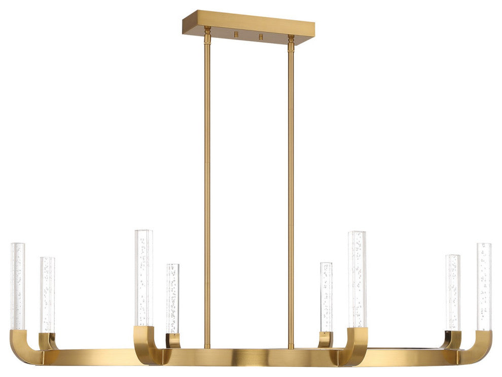 Del Mar 8-Light LED Chandelier, Warm Brass by Breegan Jane