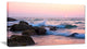 "Rocky Coast With Foam Waves" Seashore Canvas Print, 32"x16"