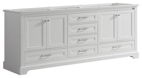 Dukes 80" White Vanity Cabinet Only