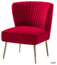 Velvet Accent Dining Chair, Red