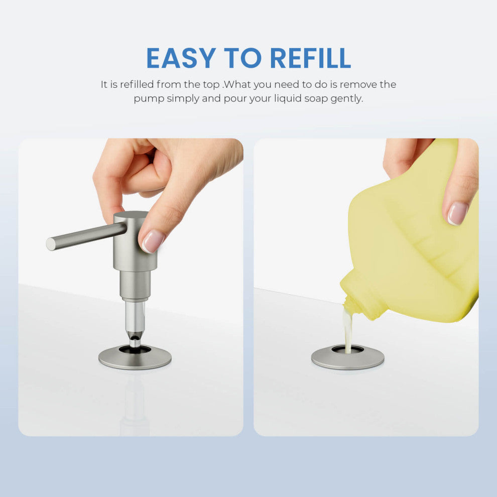 KIBI Kitchen Soap Dispenser KSD100, Brushed Nickel