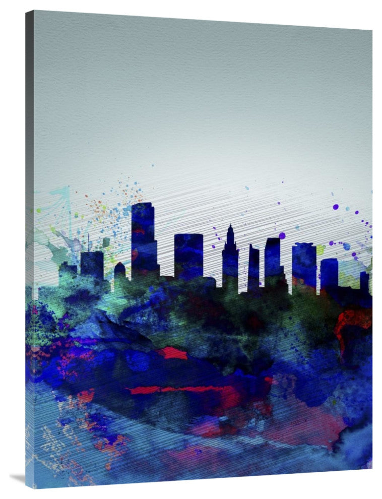 "Miami Watercolor Skyline" Fine Art Print