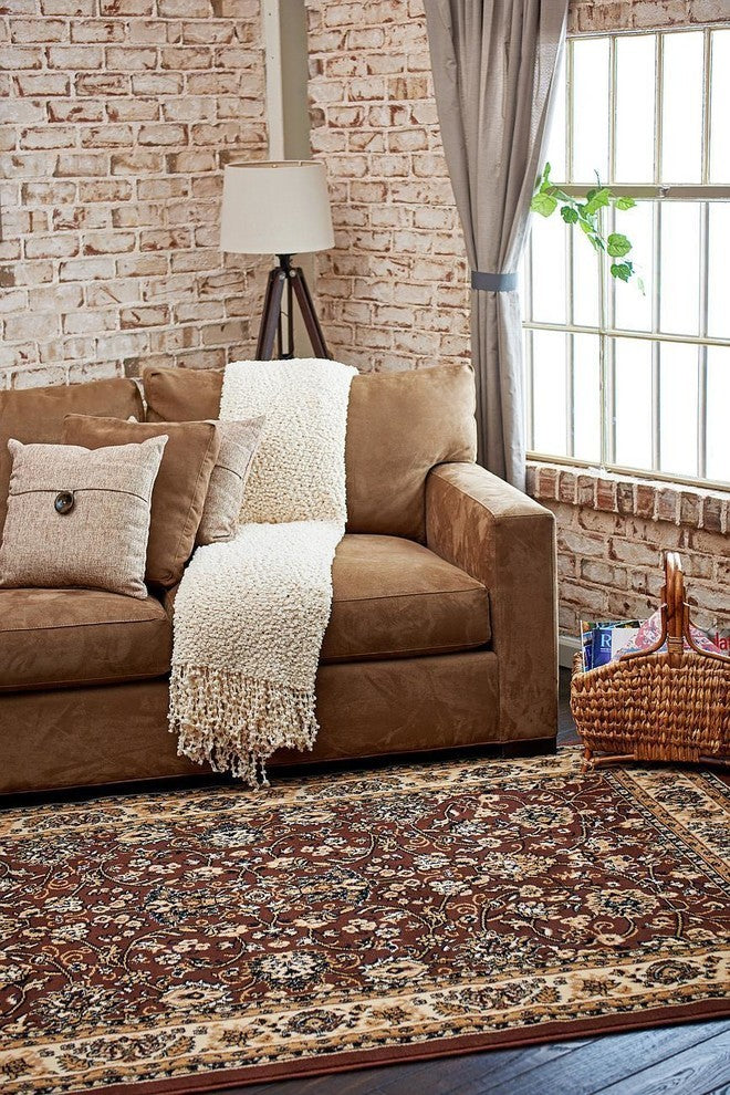 Unique Loom Brown Washington Sialk Hill 2' 2 x 8' 2 Runner Rug
