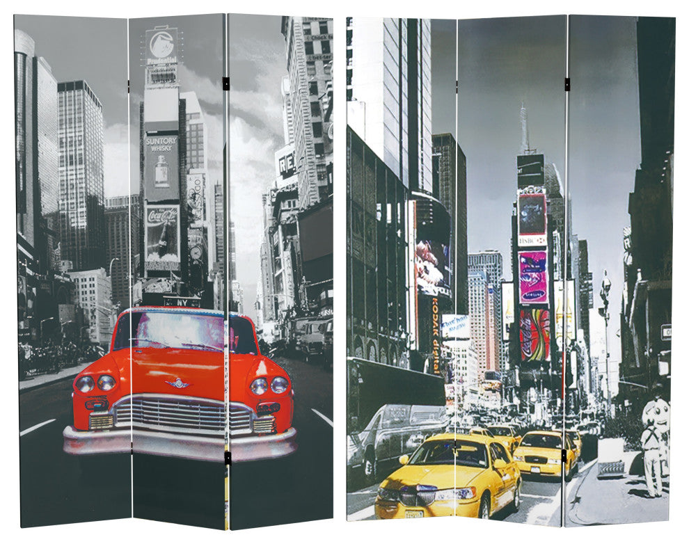 6' Tall New York City Taxi Double Sided Room Divider